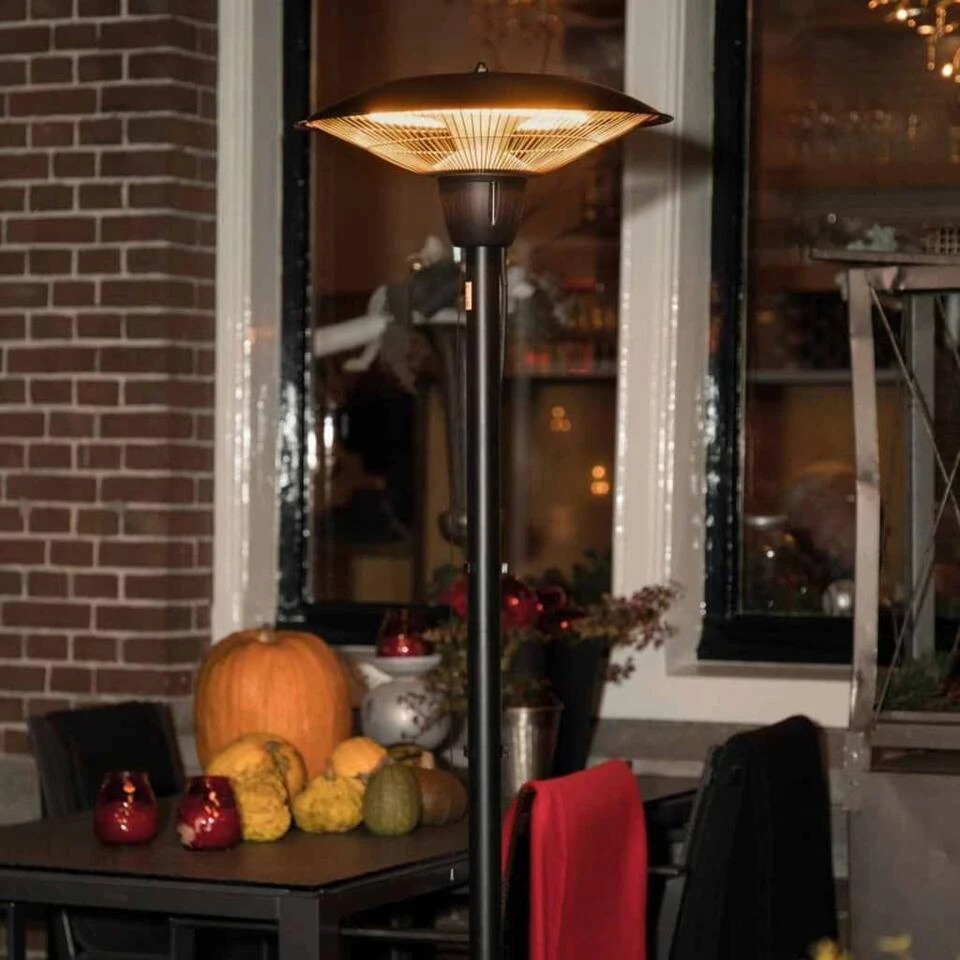 Sunred Staande Terrasverwarmer Barcelona 1500 W Halogeen Zwart 3 Sunred Staande Terrasverwarmer Barcelona 1500 W Halogeen Zwart - Afbeelding 2