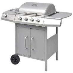 VidaXL Gasbarbecue 4+1 Kookzone Zilver -Huishoudelijke Goederen Winkel 4304d18f8f6e4402b1d0b68e67e3a13e