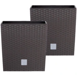 Prosperplast Plantenbak Rato - Bruin - Rotan - Kunststof - 26 Cm -Huishoudelijke Goederen Winkel 46335972b40041aaa7469b49a32b0024