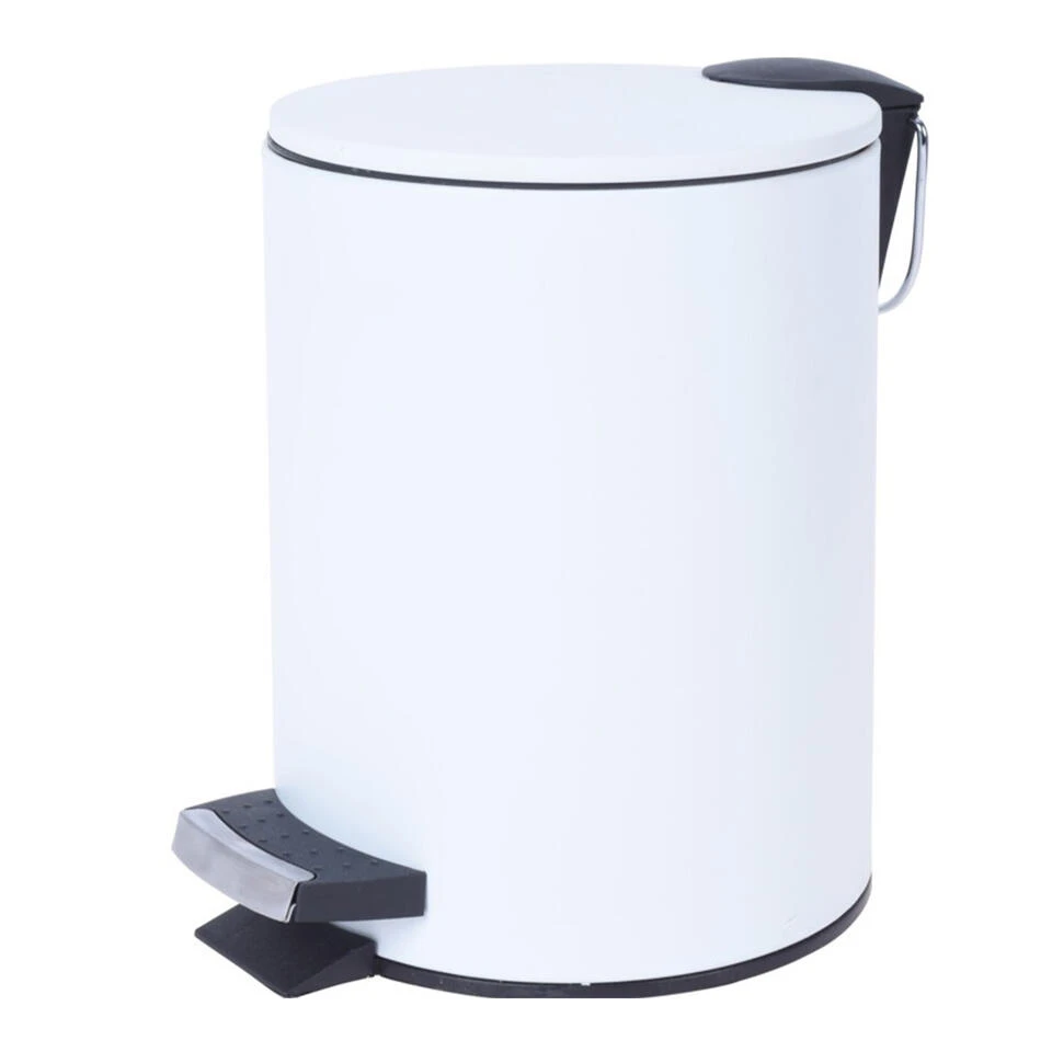 Storage Solutions Prullenbak - Wit - Metaal - 3L - 24 X 17 Cm 4 Storage Solutions Prullenbak - Wit - Metaal - 3L - 24 X 17 Cm - Afbeelding 2