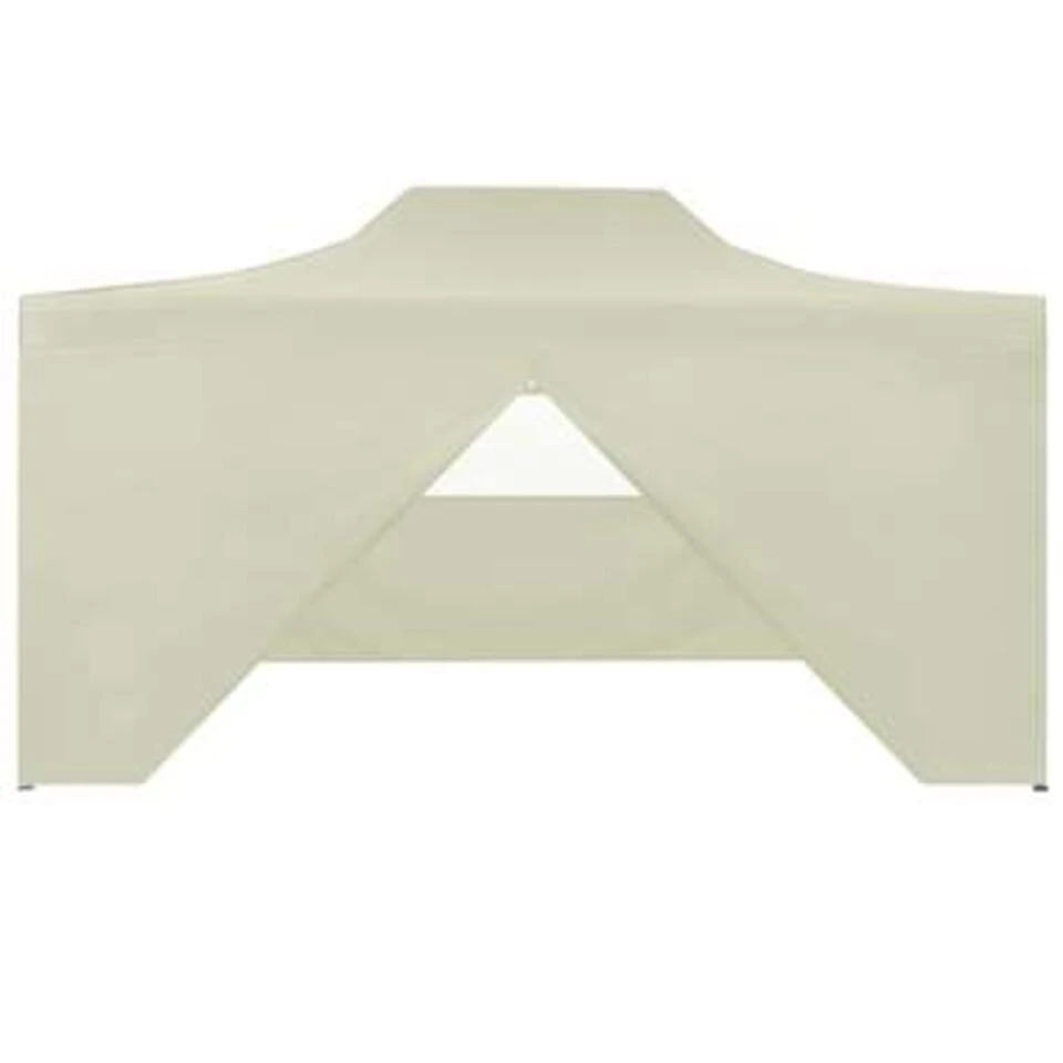 VidaXL Partytent Met 4 Zijwanden Inklapbaar 3x4 M Staal Crème 4 VidaXL Partytent Met 4 Zijwanden Inklapbaar 3x4 M Staal Crème - Afbeelding 2