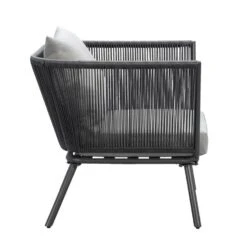 Loungestoel Almeria - Antraciet - 75x89x75 Cm -Huishoudelijke Goederen Winkel 50105176 0900