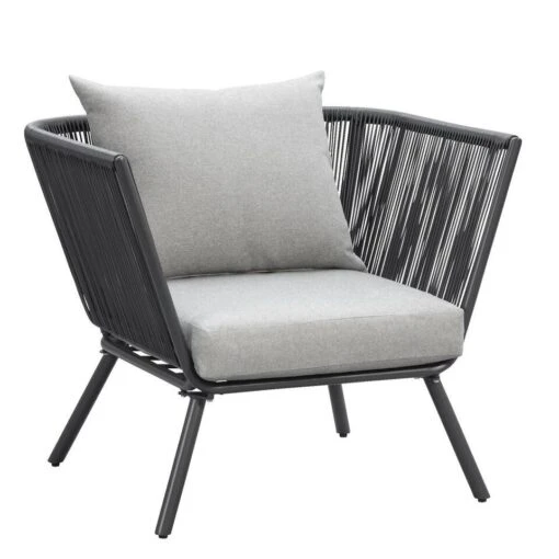 Loungestoel Almeria - Antraciet - 75x89x75 Cm