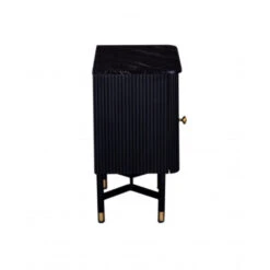 Giga Meubel Nachtkastje Zwart Met Marmer - 45x33x60cm - Japandi -Huishoudelijke Goederen Winkel 55799744bdb340eeb737f44cf55b405a