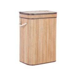 Beliani Wasmanden KALUTARA - Lichte Houtkleur Bamboehout -Huishoudelijke Goederen Winkel 58728bce2faa483db4c0a96cbef665da