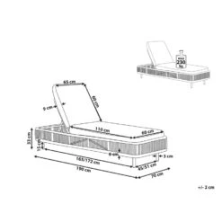 Beliani Tuinligstoel OSINI - Natuurlijk Pe Rotan -Huishoudelijke Goederen Winkel 59b193ba3436436d8a7102588cbe632c