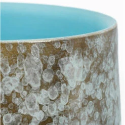 Mica Decorations Plantenpot/bloempot - Terracotta - Blauw Shadow - D16 X H13 Cm -Huishoudelijke Goederen Winkel 5a0b43b7926f4e00b8f43bcdd5ac670e