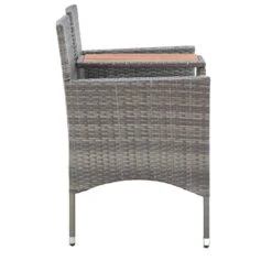 VidaXL Tuinbank 2-zits Met Tafeltje 143 Cm Poly Rattan Grijs -Huishoudelijke Goederen Winkel 5a8c3c3783874244ae3c238ccc77034c