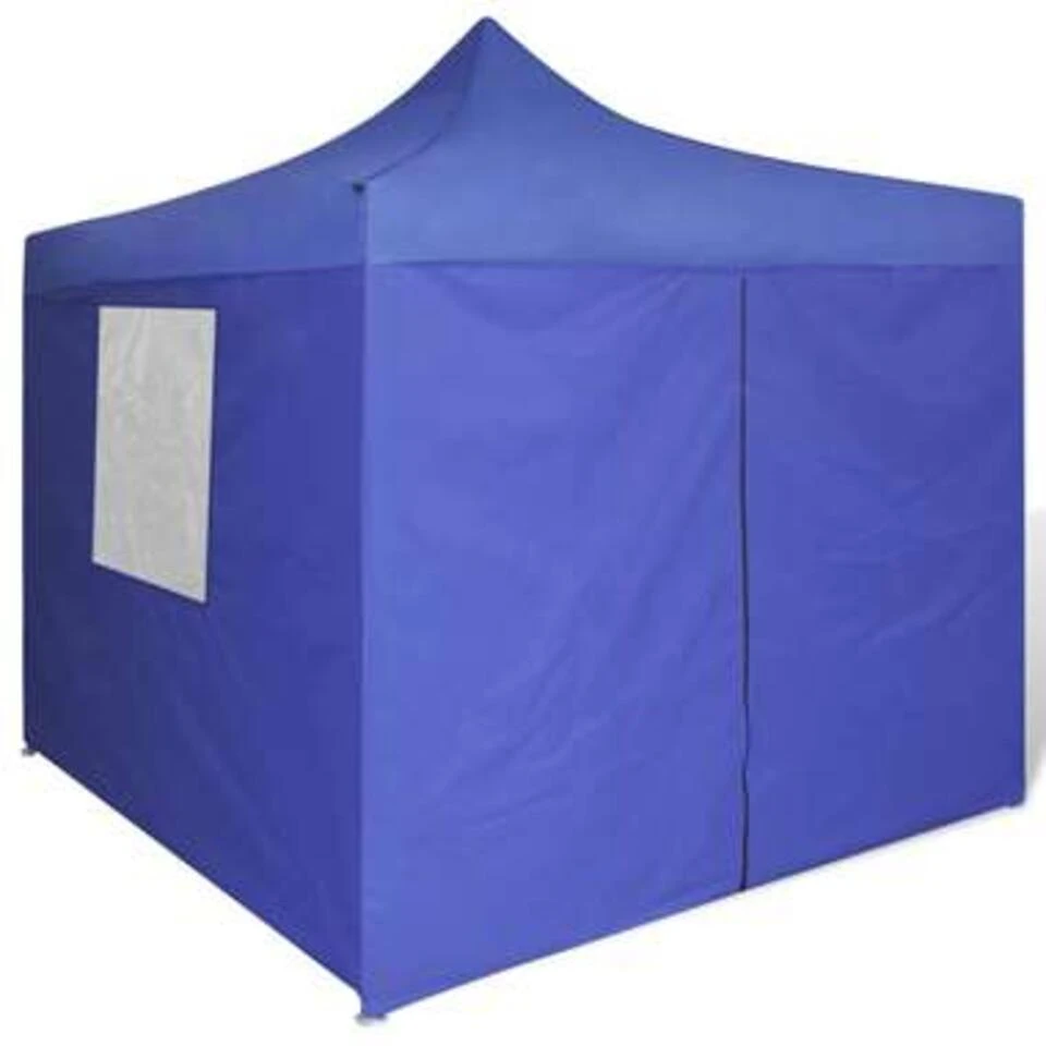 VidaXL Vouwtent Met 4 Zijwanden 3x3 M Blauw 6 VidaXL Vouwtent Met 4 Zijwanden 3x3 M Blauw - Afbeelding 4