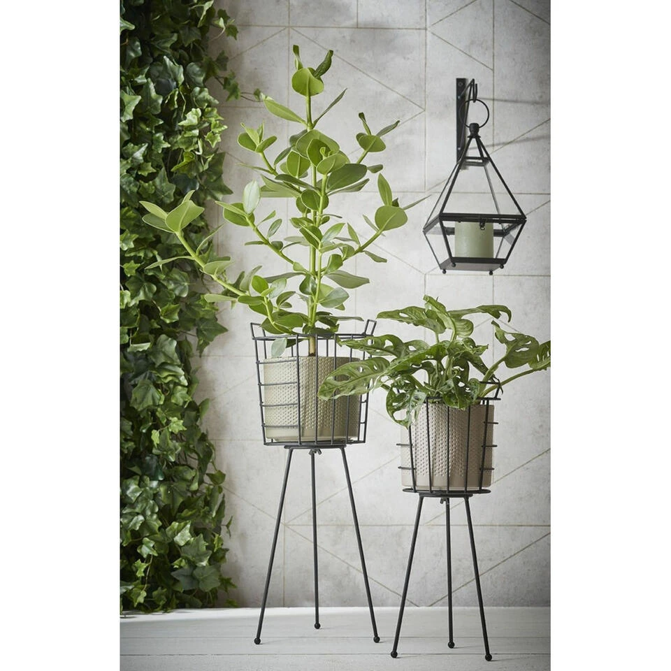 Mica Decorations Bloempot - Goudkleurig - Relief - Keramiek - 17 Cm 5 Mica Decorations Bloempot - Goudkleurig - Relief - Keramiek - 17 Cm - Afbeelding 3