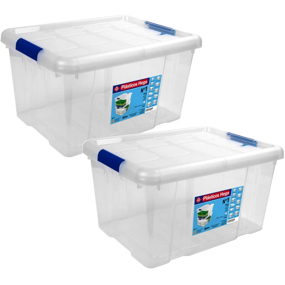 Hega Hogar Opbergbox - Met Deksel - 39 X 29 X 21 Cm - 16 L 4 Hega Hogar Opbergbox - Met Deksel - 39 X 29 X 21 Cm - 16 L - Afbeelding 2