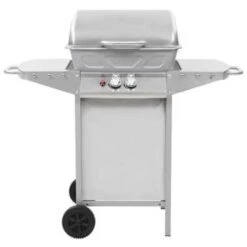 VidaXL Gasbarbecue En Grill Met 2 Kookzones Roestvrij Staal Zilver -Huishoudelijke Goederen Winkel 6a3307e1e7284cf2b9365c0b955843bf