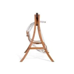 Beliani Schommelbank APRILIA - Donkere Houtkleur Larikshout -Huishoudelijke Goederen Winkel 6c5b1ce91bc049dca2887da71cb06d54