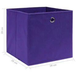 VidaXL Opbergboxen 4 St 28x28x28 Cm Nonwoven Stof Paars -Huishoudelijke Goederen Winkel 6df6818829754d32b294173f9f7285c1