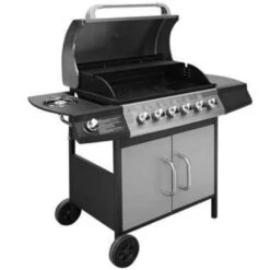 VidaXL Gasbarbecue 6+1 Kookzone Zwart En Zilver 8 VidaXL Gasbarbecue 6+1 Kookzone Zwart En Zilver -Huishoudelijke Goederen Winkel 7111cf306f4542a19d2376dc23c9b6ef