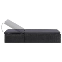 VidaXL Ligbed Poly Rattan Zwart En Donkergrijs -Huishoudelijke Goederen Winkel 713ca18974fe42009afa260cf03fd6ce