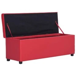 VidaXL Bankje Met Opbergvak 116 Cm Kunstleer Rood -Huishoudelijke Goederen Winkel 718d0bbc19b04d35a716af170f0bbabe