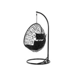 Beliani Hangstoel ALATRI - Zwart Pe Rotan 9 Beliani Hangstoel ALATRI - Zwart Pe Rotan -Huishoudelijke Goederen Winkel 740930f9a7a5469cb5aed455cdeff53d