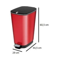 Kis Chic Bin Pedaalemmer - 50L - Rood -Huishoudelijke Goederen Winkel 78005c2a224b4fc98aa1b0b57643e860