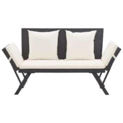 VidaXL Tuinbank Met Kussens 176 Cm Poly Rattan Zwart -Huishoudelijke Goederen Winkel 7b0f4fed603a4033baa58e3ab63907fd