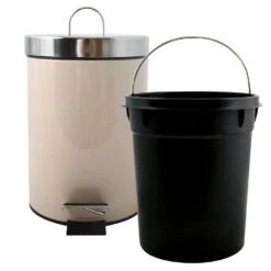 MSV Badkamer/toilet Pedaalemmer - Beige - 3 Liter - 17 X 25 Cm -Huishoudelijke Goederen Winkel 7f2a376130a948ffb0e7bad39fd3f424
