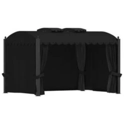 VidaXL Prieel Met Gordijnen 3x4 M Staal Antraciet -Huishoudelijke Goederen Winkel 7fab95853741470fbffc35492405bd41