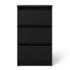 Nachtkastje Naia - 3 Lades - Zwart -Huishoudelijke Goederen Winkel 81018611