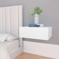 VidaXL Nachtkastjes Zwevend 2 St 40x30x15 Cm Spaanplaat Wit -Huishoudelijke Goederen Winkel 82d2d3888d3247788fa90b11d026a28a