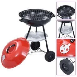 VidaXL Kogelbarbecue Houtskool Met Wieltjes XXL 44 Cm -Huishoudelijke Goederen Winkel 893547ae78e2403a8c0898f7e941e272