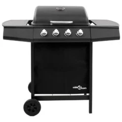 VidaXL Gasbarbecue-grill Met 4 Branders Zwart -Huishoudelijke Goederen Winkel 8b167512be2646ad8144f7baa8f94681