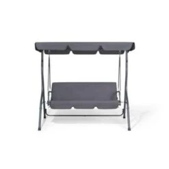 Beliani Schommelbank CHAPLIN - Grijs Polyester -Huishoudelijke Goederen Winkel 8cd63e9c1d5d43659847eac7064be23c