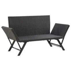 VidaXL Tuinbank Met Kussens 176 Cm Poly Rattan Zwart -Huishoudelijke Goederen Winkel 8efae7240374463a92094ff238d43e8e