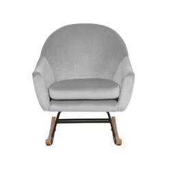 Beliani Schommelstoel OXIE - Grijs Fluweel 9 Beliani Schommelstoel OXIE - Grijs Fluweel -Huishoudelijke Goederen Winkel 9aa7ce616c14451e9740acd7b63a6928