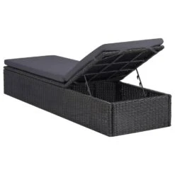 VidaXL Ligbed Poly Rattan Zwart En Donkergrijs -Huishoudelijke Goederen Winkel a2f2e6a573ae4007a81c6a84c4b3d135