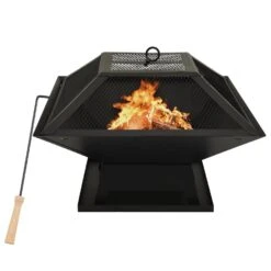 VidaXL Vuurschaal En Barbecue 2-in-1 Met Pook 46,5x46,5x37 Cm Staal -Huishoudelijke Goederen Winkel a4982169a61645aba6d527d6daefcc6c