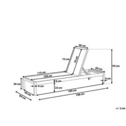 Beliani Tuinligstoel FOSSATO - Wit Aluminium, Textiel -Huishoudelijke Goederen Winkel a7067c0fc68640e4a73b3e92c9f866ff