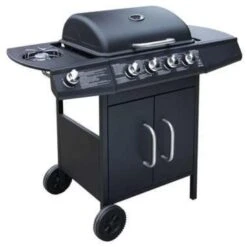 VidaXL Gasbarbecue 4+1 Kookzone Zwart -Huishoudelijke Goederen Winkel a8762ce40d844e38b20e4b5c03f35ca9