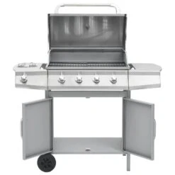 VidaXL Gasbarbecue 4+1 Kookzone Roestvrij Staal Zilverkleurig -Huishoudelijke Goederen Winkel b73c60a8bc8f4ec288afaf29781f5523