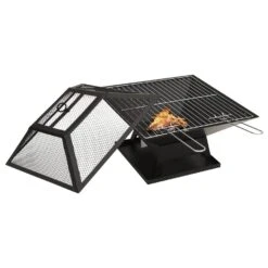 VidaXL Vuurschaal En Barbecue 2-in-1 Met Pook 46,5x46,5x37 Cm Staal -Huishoudelijke Goederen Winkel bd59377bc4304ed49c3b5e7b9fe75a0a