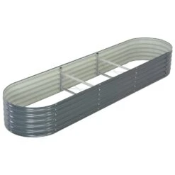 VidaXL Plantenbak Verhoogd 320x80x44 Cm Gegalvaniseerd Staal Grijs 8 VidaXL Plantenbak Verhoogd 320x80x44 Cm Gegalvaniseerd Staal Grijs -Huishoudelijke Goederen Winkel c7046947dafb4fc2b74858b7df4cd6c2