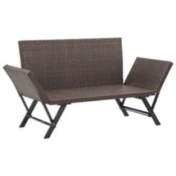 VidaXL Tuinbank Met Kussens 176 Cm Poly Rattan Bruin -Huishoudelijke Goederen Winkel cb1810c39a524fc3892161c8aa5cd008
