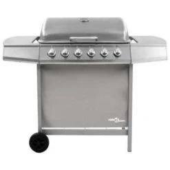 VidaXL Gasbarbecue Met 6 Branders Zilverkleurig -Huishoudelijke Goederen Winkel cce85139335c443588018cbcb5ea12d4