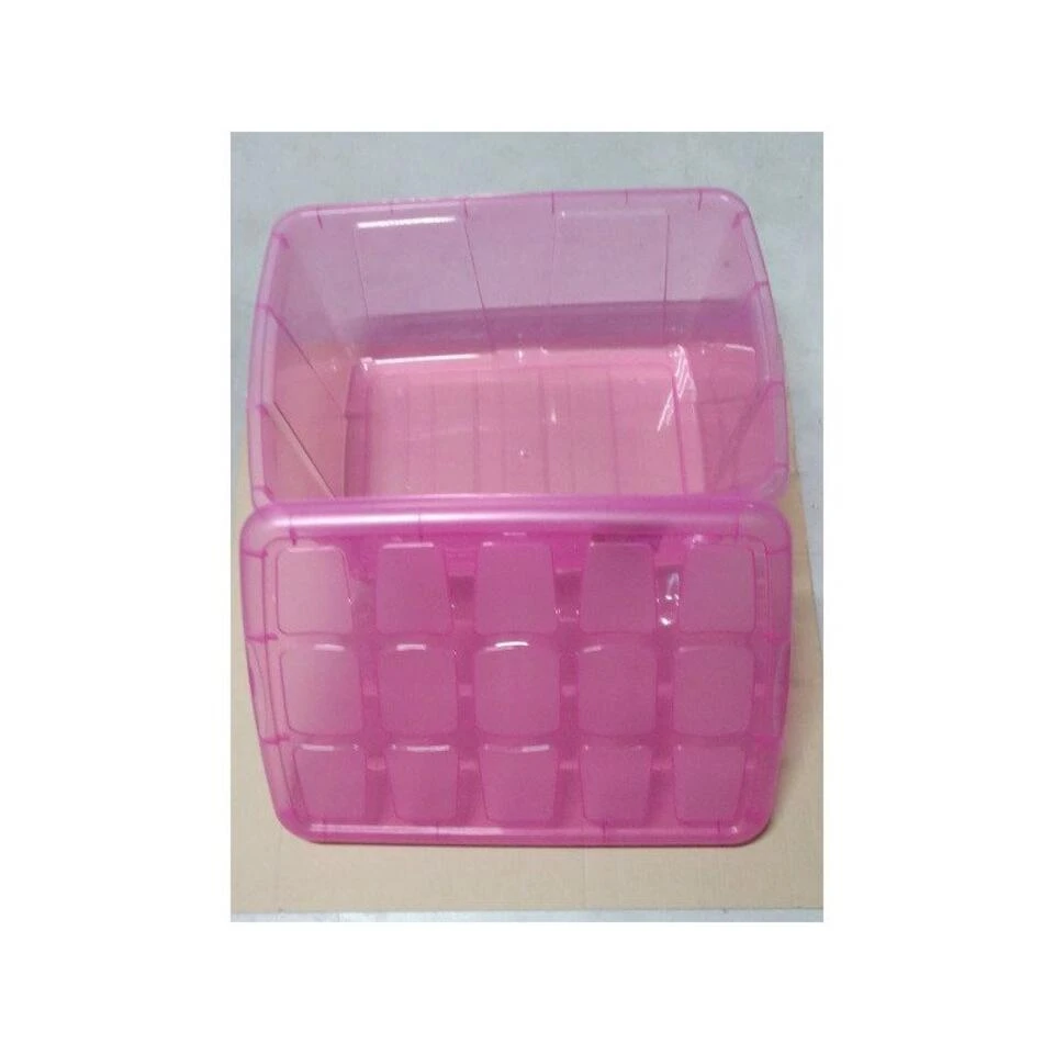 Forte Plastics Opberger - Met Deksel - Roze - 60 L - 63 X 46 X 32 Cm 5 Forte Plastics Opberger - Met Deksel - Roze - 60 L - 63 X 46 X 32 Cm - Afbeelding 3