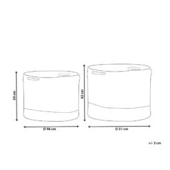 Beliani Mand KAHAN - Wit Katoen, Jute -Huishoudelijke Goederen Winkel d994409bc50f4f8f9673f00cd4f69f8a