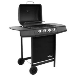 VidaXL Gasbarbecue-grill Met 4 Branders Zwart -Huishoudelijke Goederen Winkel dc50c346530543abb0d90b8d65123d99