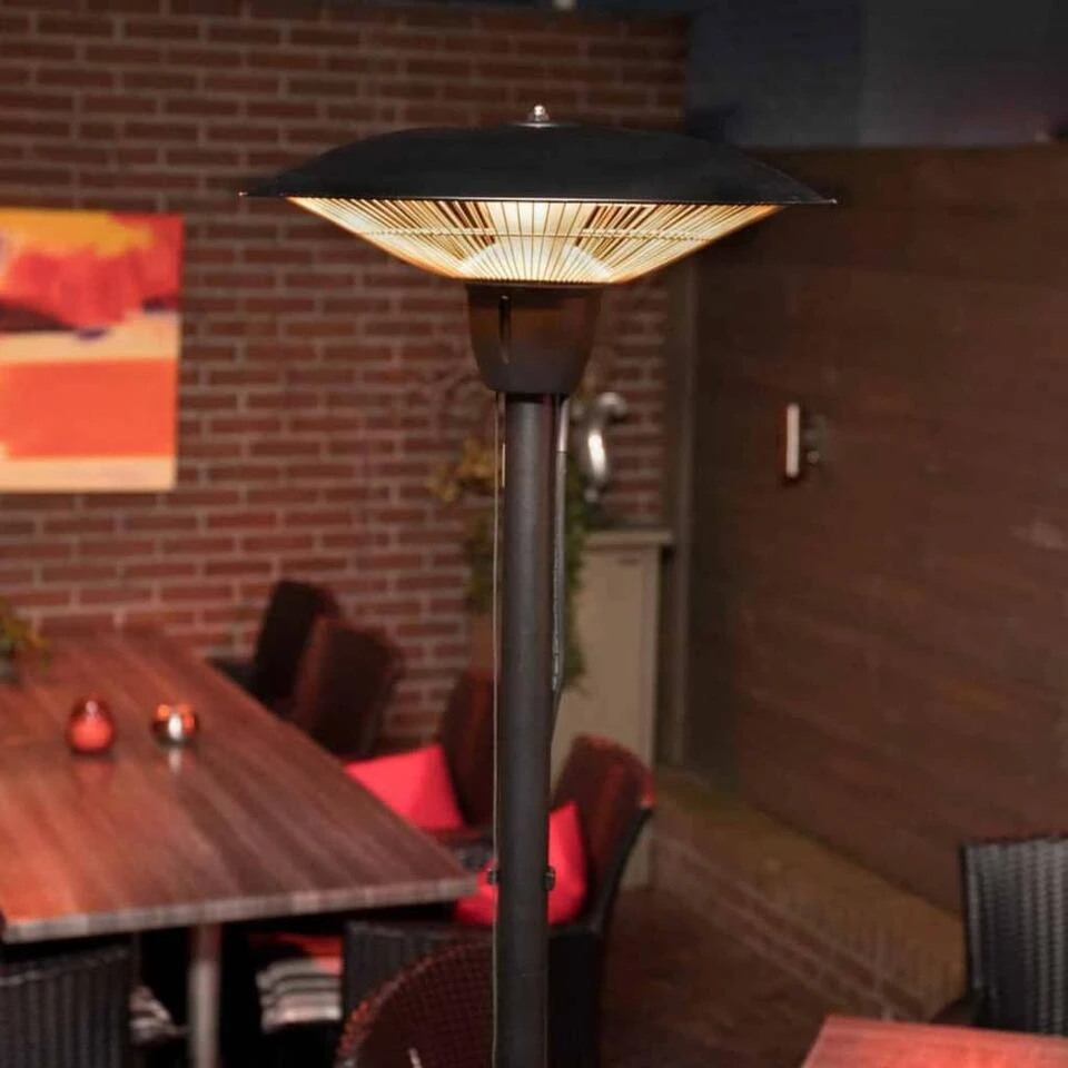 Sunred Staande Terrasverwarmer Barcelona 1500 W Halogeen Zwart 4 Sunred Staande Terrasverwarmer Barcelona 1500 W Halogeen Zwart - Afbeelding 3