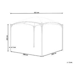 Beliani Tuinpaviljoen VOMERO - Grijs Polyester, Staal -Huishoudelijke Goederen Winkel e1ef53051cf34c8fa69f2b2bf859cc70
