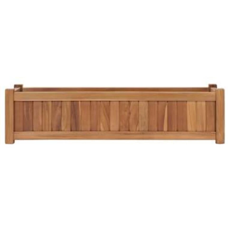 VidaXL Plantenbak Verhoogd 100x30x25 Cm Massief Teakhout 5 VidaXL Plantenbak Verhoogd 100x30x25 Cm Massief Teakhout - Afbeelding 3