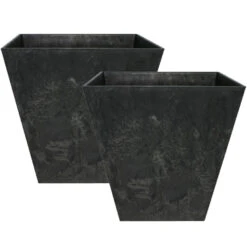Steege Plantenbak - Vierkant - Gerecycled Kunststof - Zwart - 25 Cm -Huishoudelijke Goederen Winkel f0a8e21e12b04121adf1400e193a5299