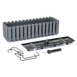 Prosperplast Plantenbak - 58 X 18 X 16 Cm - Grijs - Met Droogmeter -Huishoudelijke Goederen Winkel f11d7a13f9fd47239b1746e5aa79024b